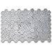 Carrara White Italian Carrera Marble Hexagon Mosaic Tile 3 inch Honed