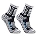 YUEDGE Men's 2 Pairs Wicking Cushion Socks Outdoor Sports Hiking Socks (Light Black)