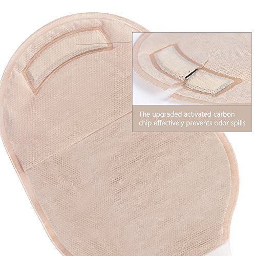 Ouchan 1Piece Ostomy Bags Colostomy pouch with Velcro Closure 12”, Cut