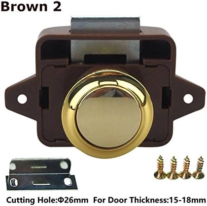 Encell Set of 5 Push Button Latch Cupboard for RV Camper Motor Home Caravan