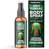Body Spray with Tea Tree Oil | Fast-Absorbing Antifungal Treatment for Jock Itch, Athlete’s Foot, Ringworm & Nail Fungus | Soothes Itching, Burning & Scaling | Relieves Irritated Skin | 120ml