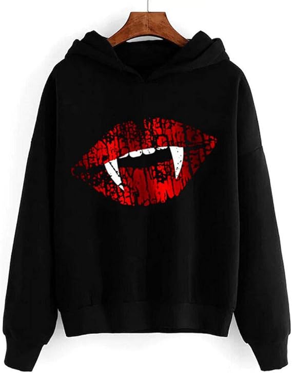 Women's Sweatshirt Halloween Long Sleeve Simple Vampire