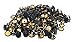 HENREK Push Pins, 300pcs 3/8-Inch Plastic Round Head, 5/16-Inch Steel Point Thumb Tacks (Black)