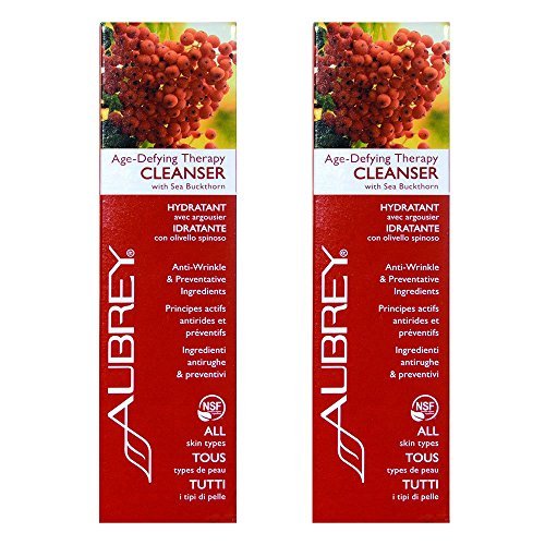 Aubrey Organics Age-Defying Therapy Cleanser for All Skin Types With Sea Buckthorn, 3.4 fl oz (100 ml) (Pack of 2)