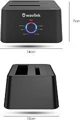 WAVLINK USB 3.0 Dual Bay SATA HDD SSD Docking Station Offline Clone 2.5 3.5 view 5