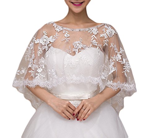 Vweil Wdding Bolero Shrug Wraps Sheer Lace Shoulder Covers For Bride J4