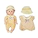 Huang Cheng Toys Set of 6 Doll Clothes for 10-12 Inch Doll Baby Dress Clothes Outfits Costumes Doll Accessories Clothing Handmade
