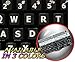 4Keyboard English US Large Lettering Sticker for Keyboard (Upper CASE) Black Background for Desktop, Laptop and Notebook