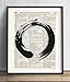 Zen Circle, Vintage Dictionary Art Print, Modern Antique Wall Art For Home Decor, Meditation Zen Yoga Studio, Country Farmhouse Wall Decor 8x10 Inches, Ready to Frame