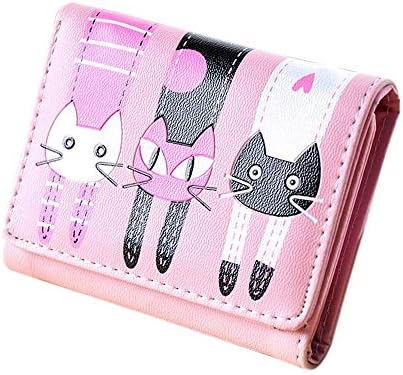 Men's Women's Wallets Sale Clearance Brand LEEDY Cat Pattern Coin Purse Short Wallet Card Holders Handbag