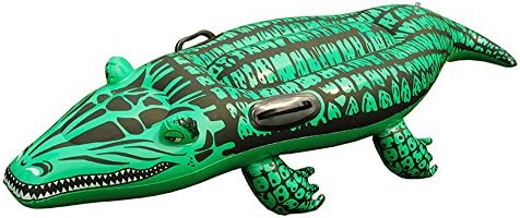 Super Safe Giant Gator Ride-On,Inflatable Swimming Toy for Kids in The Pool, 51" X 16"