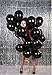 Captank Balloon Garland Arch Kit Black and Silver Balloons Black Agate Marble Balloons Decorations for Parties Wedding Baby Shower Graduation | Includes Glue Dots Balloons Strip Curling Ribbon