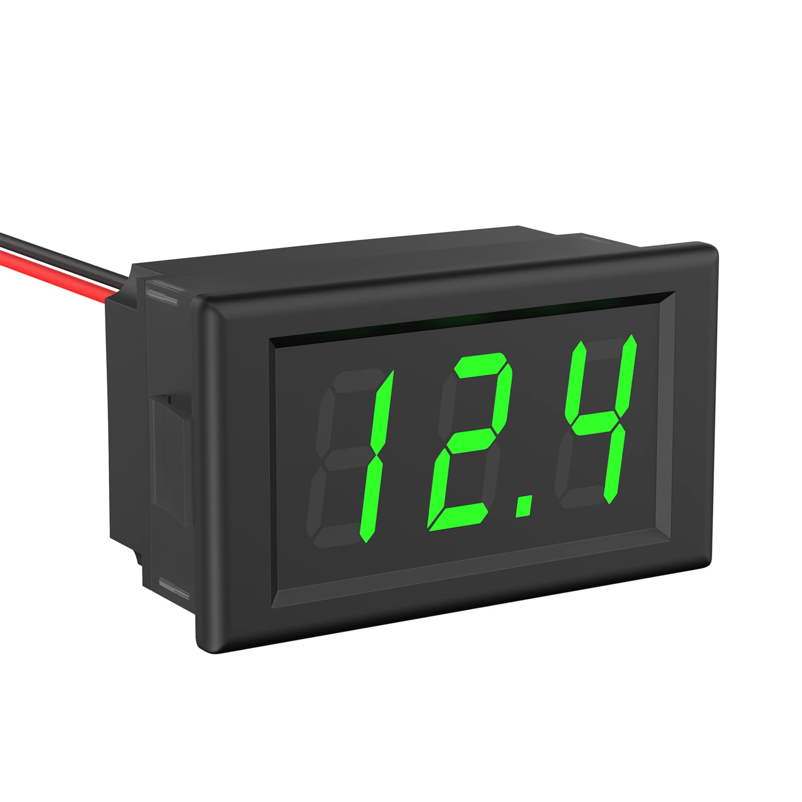 Voltage Meter DC 5V~120V Digital Mini Voltmeter Gauge Tester 0.56" 2 Wire Volt Voltage Meter LED Display for Vehicle Truck Motorcycle Boat (Green waterproof)