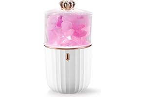 GIANTRIO Salt Lamp - Himalayan Salt Lamp 2 in 1 Crystal Salt Lamp Essential Oil Diffuser, 7-Color Light Salt Lamp Night Light for Living Room, Bedroom (White)