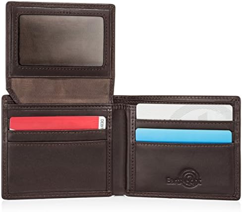 RFID Blocking Leather Wallet for Men By Earth Light Products – Genuine Napa Leather Travel Bifold - Credit Card Protectors &amp; Top Rated Identity Theft Protection