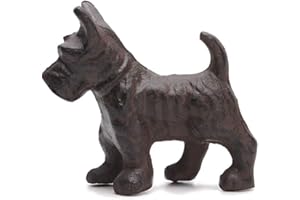 BRASSTAR Cast Iron Schnauzer Dog Pet Statue Paperweight Sweet Cute Pup Figurine Gift Garden Lawn Home Office Desk Decor Collectible Gift PTWQ013