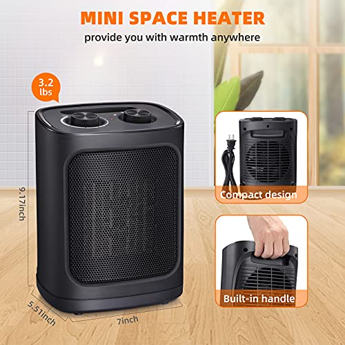 Kismile Small Space Heater for Indoor Use, Electric Ceramic Space