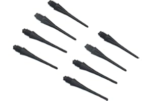 OZXNO 100pcs 2BA Thread Soft Tip Plastic Dart Points Replacement Dart Accessories (Black)