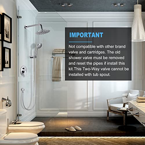 GABRYLLY Shower System, Wall Mounted Shower Faucet Set for Bathroom