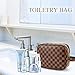 ADCOOG Makeup Bag Portable Cosmetic Bags Retro Cosmetic Pouch Toiletry Travel Organizer for Women, Cosmetics, Make Up Tools, Toiletries,Brown