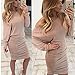 Iumer Sexy Women Ladies Dolman Sleeve Boat Neck Strapless Sweater Dress