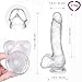 Realistic Dildo, Louviva 7 Inch Clear Jelly Dildo with Suction Cup for Women- Perfect Christmas Gift