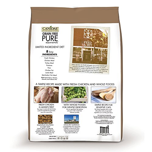 CANIDAE Grain Free PURE Elements Cat Dry Formula with Fresh Chicken, 10 lbs