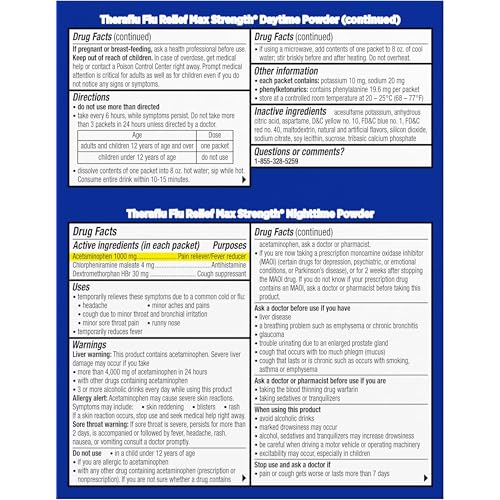 THERAFLU MAX STRENGTH DAYTIME FLU SYMPTOM RELIEF – 6 CT PLUS MAX STRENGTH NIGHTTIME FLU MEDICINE FOR FLU SYMPTOM RELIEF – 6 CT COMBO, 12 COUNT (PACK OF 1)