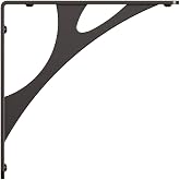 Shelf-Made Manhattan Decorative Shelf Bracket, Black, 8-inches