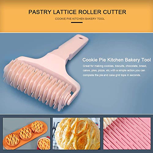 2pcs Lattice Roller Cutter Lattice Pastry Cutter Wheel Pastry Roller