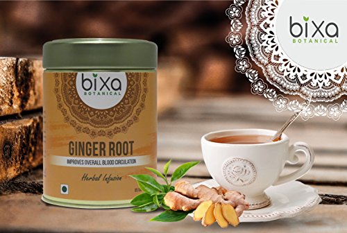 Ginger Herbal Infusion Tea (Zingiber officinale), helps to Clear Bloated Stomach | Best Herbal Anti-Flatulent Agent (3 Oz/85g)