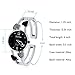 ele ELEOPTION Women Bangle Watch Bracelet Quartz Watch with Rhinestone Round Dial Stainless Steel Band Wrist Ladies Watches with Women Watch Box Black