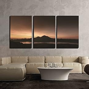 Nature Scenery of Mountain at Dusk x3 Panels