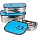 Bambusa Stainless Steel Food Containers Bento Lunch Box, Leak Proof Seal, Healthy, Kids, Adults, Outdoor Picnic Meals, BPA Free, Blue