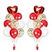 Treasures Gifted Pearl White and Red Latex Balloons Gold Confetti Balloons Valentines Party Kit for Baby Shower Birthday Party Wedding Bridal Shower Party Supplies (34 Pack)