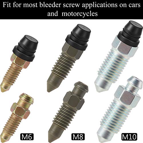 60 Pieces Brake Bleeder Screw Cap Grease Fitting Cap Rubber Dust Cover