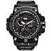 Men's Military Waterproof Digital-Analog Display Sport Watches Multifunctional Wrist Watches for Men (Black)