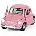 iPlay, iLearn Toy Diecast Car Play Vehicles, Classic Die cast Model Cars, Retro, Truck, Old Beetle Models, Moving Vehicle Toys, Pull Back Action with Lights and Sounds 1:38 (Pink)