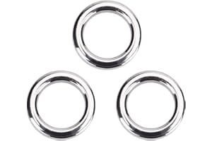 Tippet Rings for Fly Fishing, Stainless Steel Split Rings, 50 Pieces, Lure Bait Connector