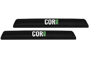 Aero Roof Rack Pads for Paddleboard, Kayak, Surfboard, SUP, Snowboard, Canoe and Paddleboard for Wide Aero Style Bars (19", B