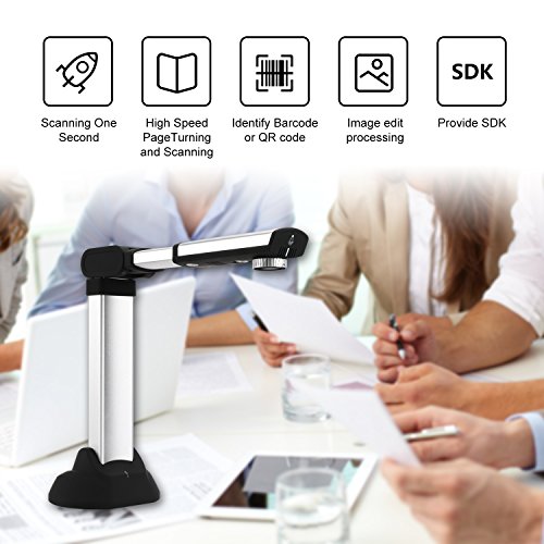Eloam document camera scanner S1000A3 with 10 MegaPixel HD High-Definition A3 Capture Size,Smart OCR HighSpeed Document Camera
