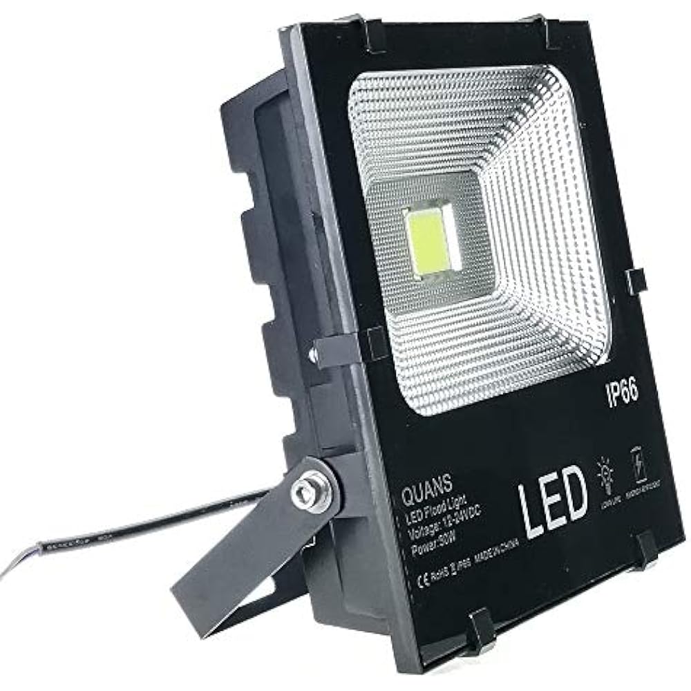 50W Warm White 12V 24V DC LED Outdoor Security Wash Marine Flood Light