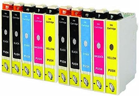 10-Pack Replacement Remanufactured 220 T220 220XL Ink Cartridge (4BK2C2M2Y) for use in Epson WF-2760, WF-2750, WF-2630, WF-2650, WF-2660, XP-320, XP-424, XP-420 series printer.