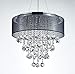 Saint Mossi 7 Light K9 Crystal Chandelier Light Fixture,Drum Chandelier Crystal Pendant Light Fixture Modern Chandelier for Bedroom,Living Room,Dining Room,H19