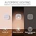 VESHOW Stick-On Night Light, Motion Sensor Night Light, Warm White LED, Bedroom, Closet, Kitchen, Hallway, Stairs, Energy Efficient, Compact, 2-pack