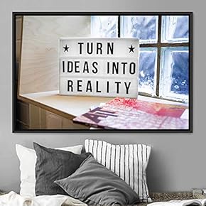 signwin Framed Canvas Wall Art Pressed Quotes 3D...