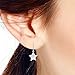 Simply Adorable Lucky Stars .925 Sterling Silver Dangle Earrings, 0.51x0.98 inch | Thanksgiving Earrings | Star Earrings