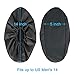 LINKEASE Reusable Boot & Shoe Covers Water Resistant Non Skid and Washable for Real Estate Contractors to Keep Floors Carpets Footwear and Rooms Clean - 2 Pairs (Extra Large, Black)