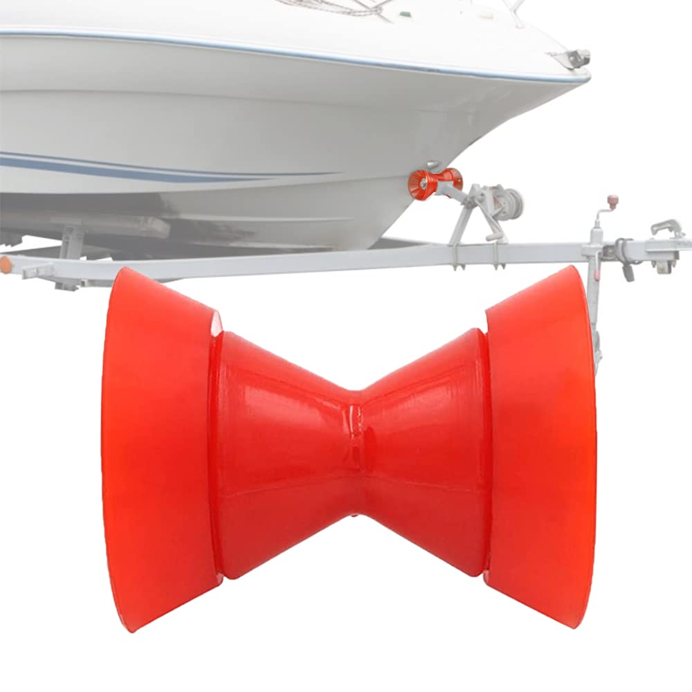 HWI 3" Marine Trailer Poly Bow Roller, 1/2" Shaft Non-Marking Assembly with End Cap for Stopping Boat Trailer