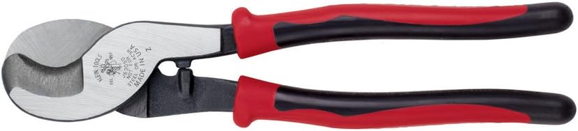 Klein Tools 63050 Cable Cutters, Heavy Duty High Leverage Cutters for Aluminum, Copper, Communications Cable - Wire Cutters - 